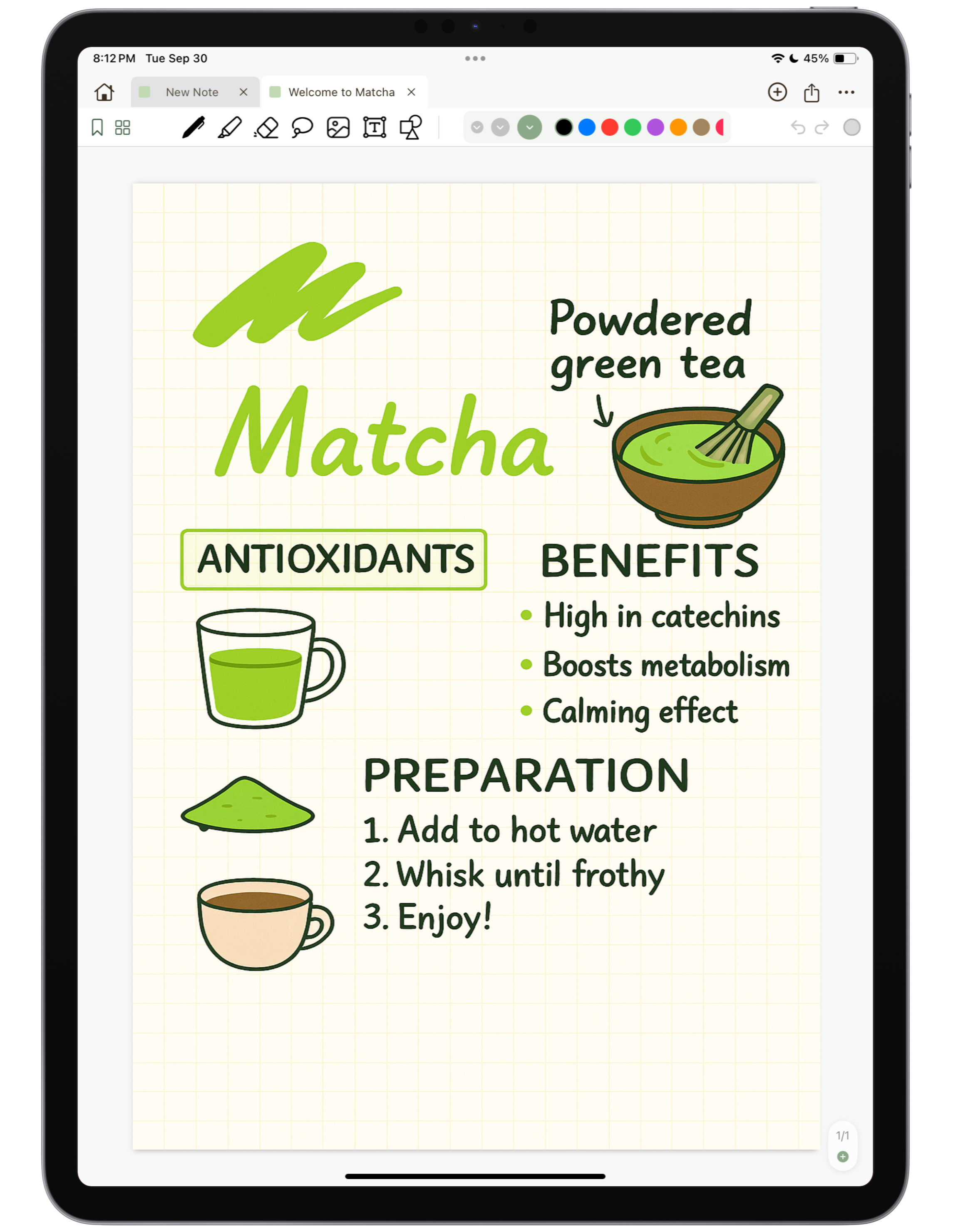 Matcha App Interface